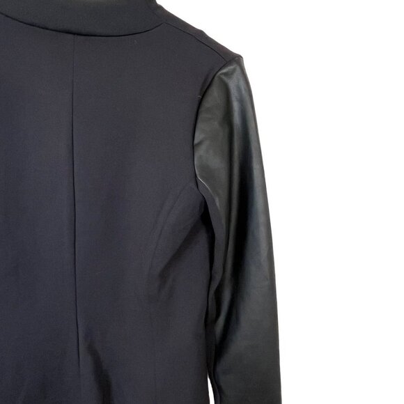 Calia by Carrie Underwood Moto Jacket Faux‎ Leather Sleeves Black Size Small - Picture 7 of 9